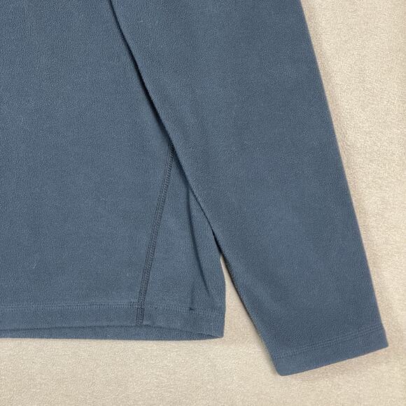 Eddie Bauer First Ascent Pullover Mens TL Blue 1/4 Zip Fleece Mock Neck - Picture 8 of 12